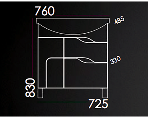 Тумба Onika Веронэлла 75 Белая