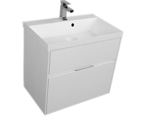 Тумба под раковину Aquanet Латина 70 180032 подвесная 2 ящика Белая