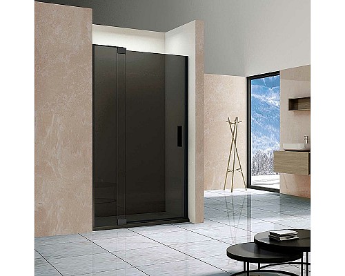 Душевая дверь Vincea Extra 100 VDP-1E9010CGB профиль Черный стекло тонированное