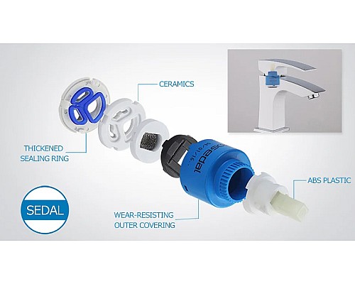 Смеситель для раковины Gappo G07 G1007-7 Белый Хром