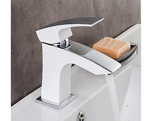 Смеситель для раковины Gappo G07 G1007-7 Белый Хром