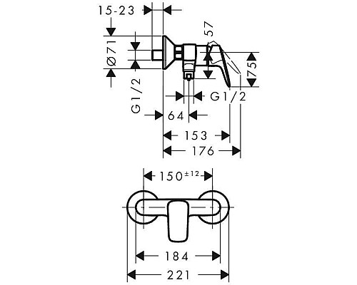 Смеситель для душа Hansgrohe Logis 71600000