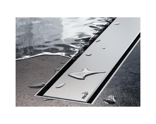 Решетка AlcaPlast DESIGN-850LN нержавеющая сталь глянцевая