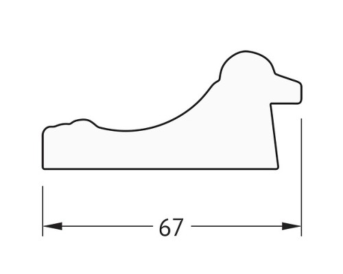 Зеркало Evoform Definite 156х76 BY 1121 в багетной раме - Состаренное золото 67 мм