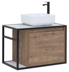 Тумба под раковину Aquanet Nova Lite Loft 75R подвесная Дуб рустикальный