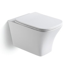 Подвесной унитаз керамический Black&White W-723 с микролифтом