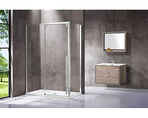 Душевой уголок Vincea Lugano 130х100 VSR-1L1013CL-1 профиль Хром стекло прозрачное