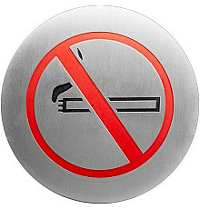 Табличка Курить запрещено Nofer 16730.2.S Матовая нержавеющая сталь
