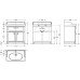 Тумба Kerama Marazzi POMPEI напольная с ящиком и дверцами 80, белая глянцевая