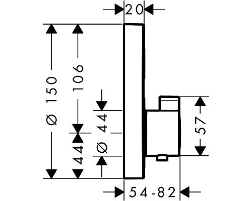 Термостат для душа Hansgrohe Shower Select S 15744000