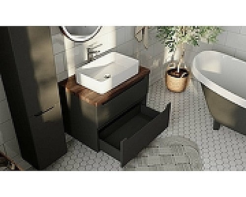 Тумба под раковину Jorno Wood 80 wood.01.80/P/GR подвесная Серая Тумба под раковину Jorno Wood 80 wood.01.80/P/GR подвесная Серая