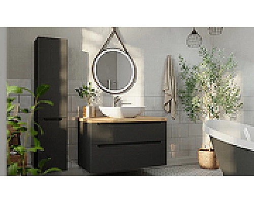 Тумба под раковину Jorno Wood 80 wood.01.80/P/GR подвесная Серая Тумба под раковину Jorno Wood 80 wood.01.80/P/GR подвесная Серая