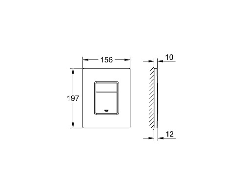 Инсталляция Grohe Solido 38811000 для унитаза с клавишей смыва Хром