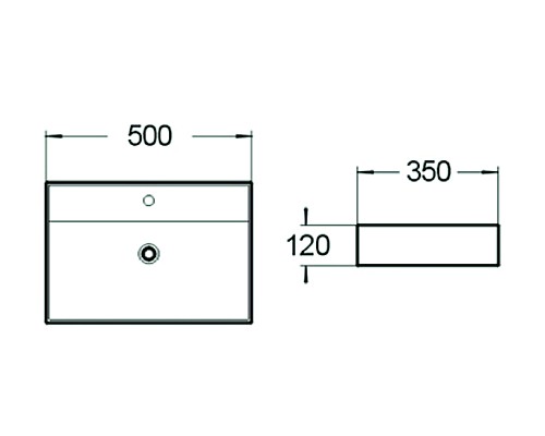 Раковина керамическая накладная и подвесная SantiLine SL-1001