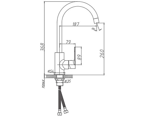 Смеситель для кухни Haiba HB71505 Хром