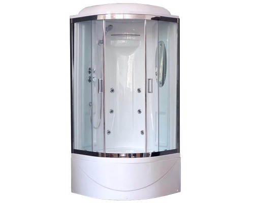 Душевая кабина Royal Bath ВК 90x90 с гидромассажем задняя стенка Белая