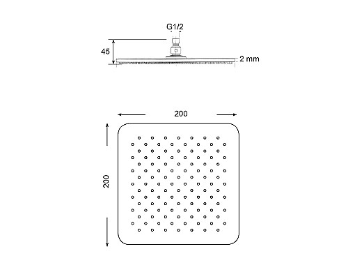 Верхний душ Migliore Rimini 29662 Хром