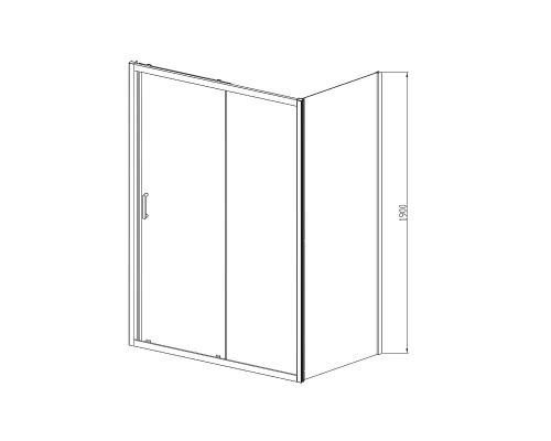 Душевой уголок Vincea Alpha 100x80 профиль Хром стекло текстурное