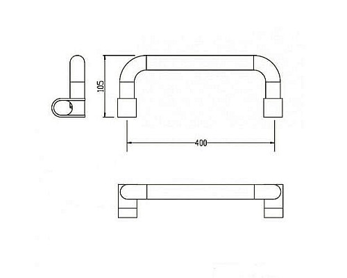 Полка для полотенцесушителя 400мм (ME0000AA03CR) men400
