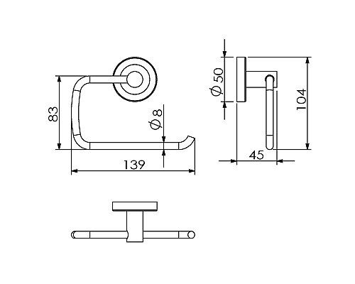 Бумагодержатель без крышки LANGBERGER 11043A