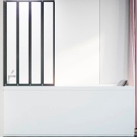 Шторка на ванну Veconi Palau PL-74BL 120 L Черный матовый