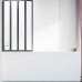 Шторка на ванну Veconi Palau PL-74BL 120 L Черный матовый