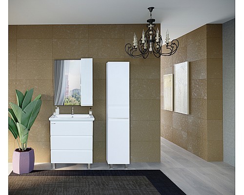 Зеркало со шкафом Bellezza Асти 70 R 4616311021014 Белое