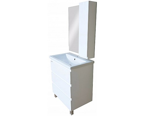 Зеркало со шкафом Bellezza Асти 70 R 4616311021014 Белое