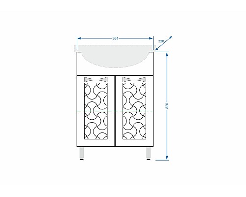 Тумба под раковину Stella Polar Ванда 60 SP-00000201 напольная