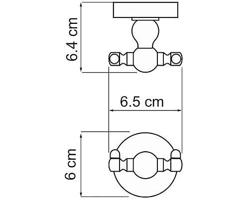 Двойной крючок WasserKRAFT Nau K-7723D Хром