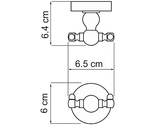 Двойной крючок WasserKRAFT Nau K-7723D Хром