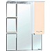 Зеркало со шкафом Bellezza Мари 75 R 4612912001226 с подсветкой Бежевое