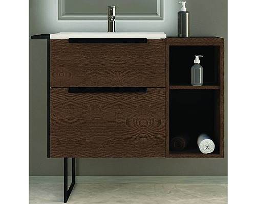 Тумба под раковину Cezares Urban 74 55158 подвесная Frassino scuro без ножки и боковой полки