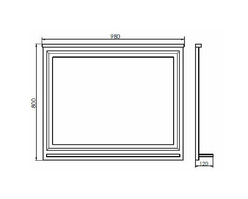 Зеркало Comforty Феррара 100 00004147993 Белый глянец