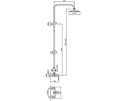 Душевая система Haiba HB2411 Хром