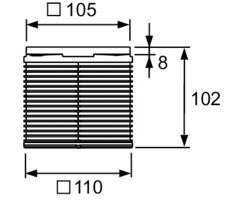 Декоративная решетка в пластиковой рамке TECE drainpoint S 3660001 100 мм