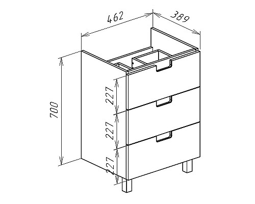 Тумба под раковину Bellezza Пегас 50 4630406140015 Белая