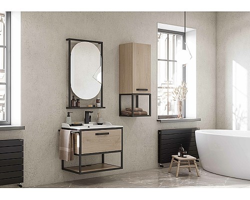 Подвесной шкаф Aquaton Лофт Фабрик 34 1A242803LTDU0 Дуб эндгрейн