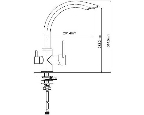 Смеситель для кухни Gappo G4399 Нержавеющая сталь
