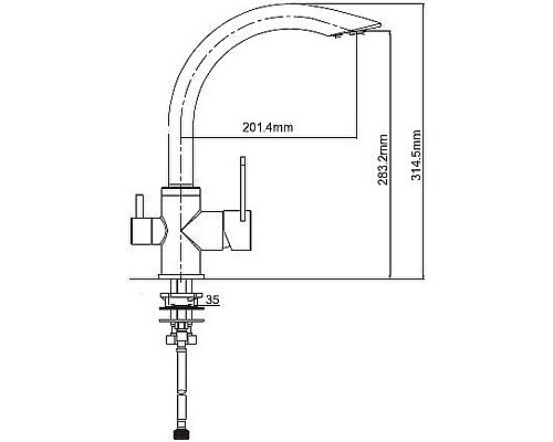 Смеситель для кухни Gappo G4399 Нержавеющая сталь