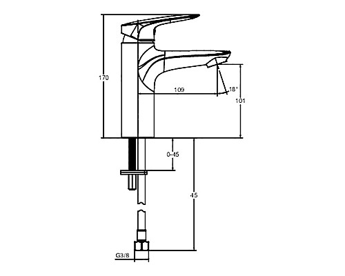 Смеситель для раковины Jacob Delafon Elite E32908-CP Хром