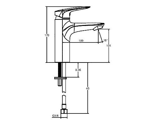 Смеситель для раковины Jacob Delafon Elite E32908-CP Хром