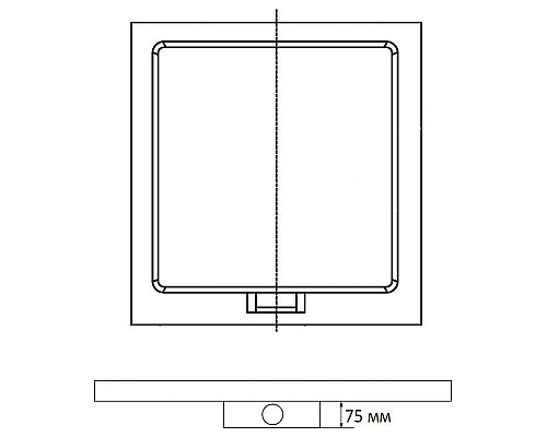 Душевой поддон из искусственного камня RGW STA-01W 90x90 16330199-01 Белый
