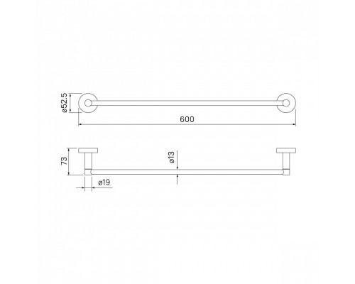 Полотенцедержатель Iddis Sena SENSS10i49 Хром