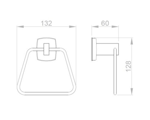 Кольцо для полотенец Nofer Classic 09047.B Нержавеющая сталь глянцевая