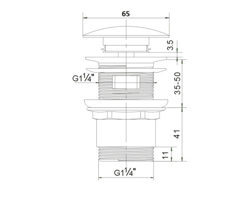 Донный клапан Orange X1-004br Бронза