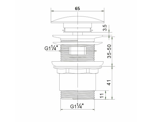 Донный клапан Orange X1-004br Бронза