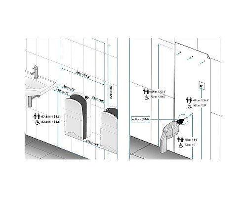 Сушилка для рук Nofer V-Jet 01303.AB Синий атлантик Сушилка для рук Nofer V-Jet 01303.AB Синий атлантик