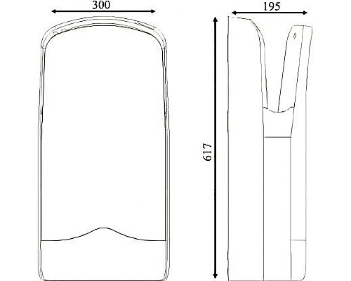 Сушилка для рук Nofer V-Jet 01303.AB Синий атлантик Сушилка для рук Nofer V-Jet 01303.AB Синий атлантик