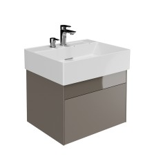 Тумба под раковину Kerama Marazzi LOGICA подвесная 2 ящика 60 см, песчаный